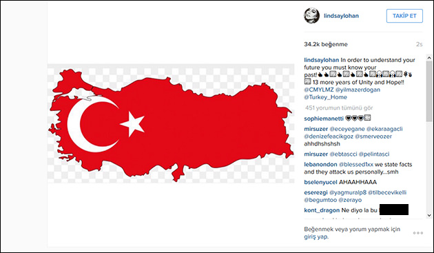 Lindsay Lohan Türkiye 1 Kasım Seçimleri