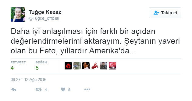 Tuğçe Kazaz twitter